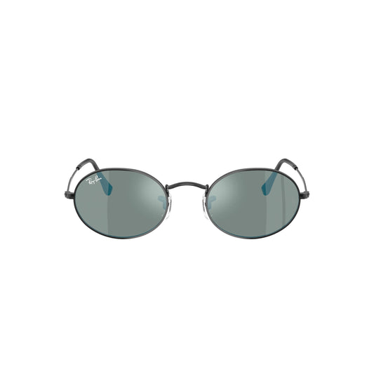 Lunettes de soleil ovales Ray-Ban Oval RB3547N Black Blue