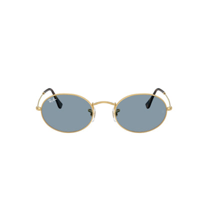 Occhiale da sole Ray-Ban Oval RB3547 001/56 Oro/Blu