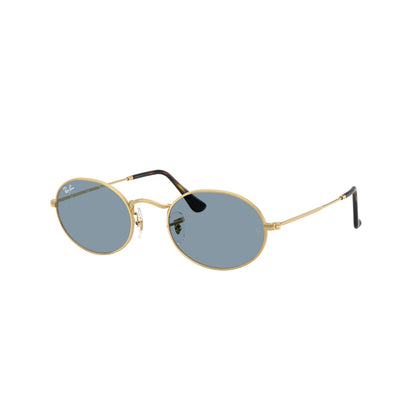 Occhiale da sole Ray-Ban Oval RB3547 001/56 Oro/Blu