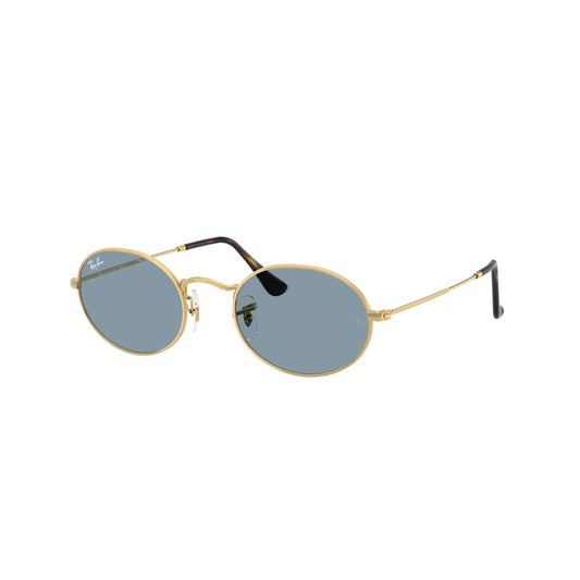 Occhiale da sole Ray-Ban Oval RB3547 001/56 Oro/Blu