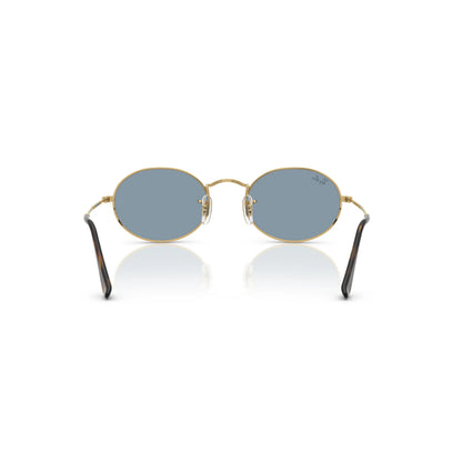 Occhiale da sole Ray-Ban Oval RB3547 001/56 Oro/Blu