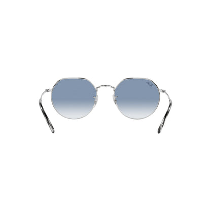 Lunettes de soleil rondes Ray-Ban RB3565 003/3F Argent-Bleu