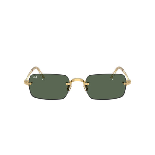 Lunettes de soleil Ray-Ban RB3928 001/71 Gold Vert Foncé rectangulaires