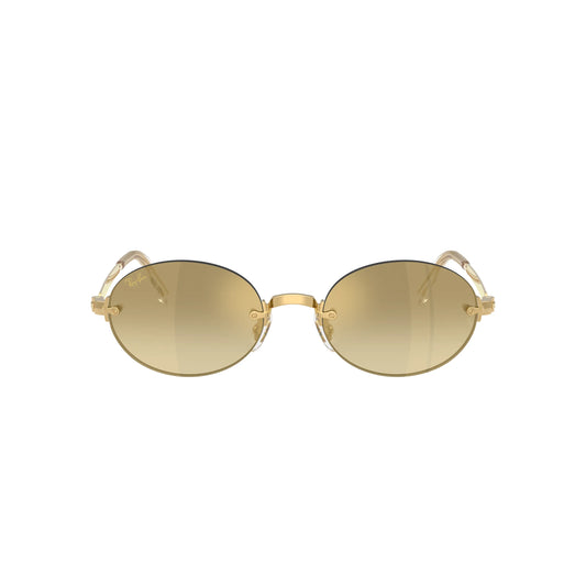 Lunettes de soleil Ray-Ban A$AP Rocky RB3929 001/7I Gold Brown Mirror ovales