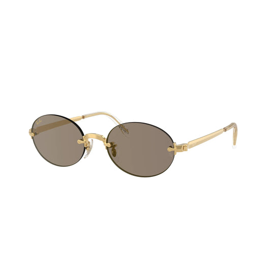 Lunettes de soleil Ray-Ban A$AP Rocky RB3929 001/7I Gold Brown Mirror ovales