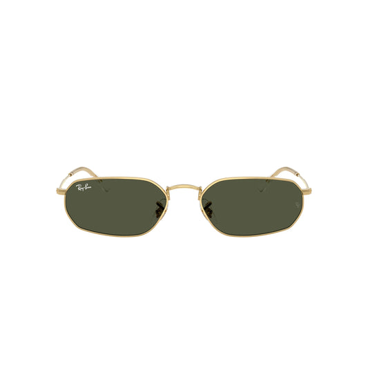 Lunettes de soleil géométriques Ray-Ban RB3947 001/31 or vert
