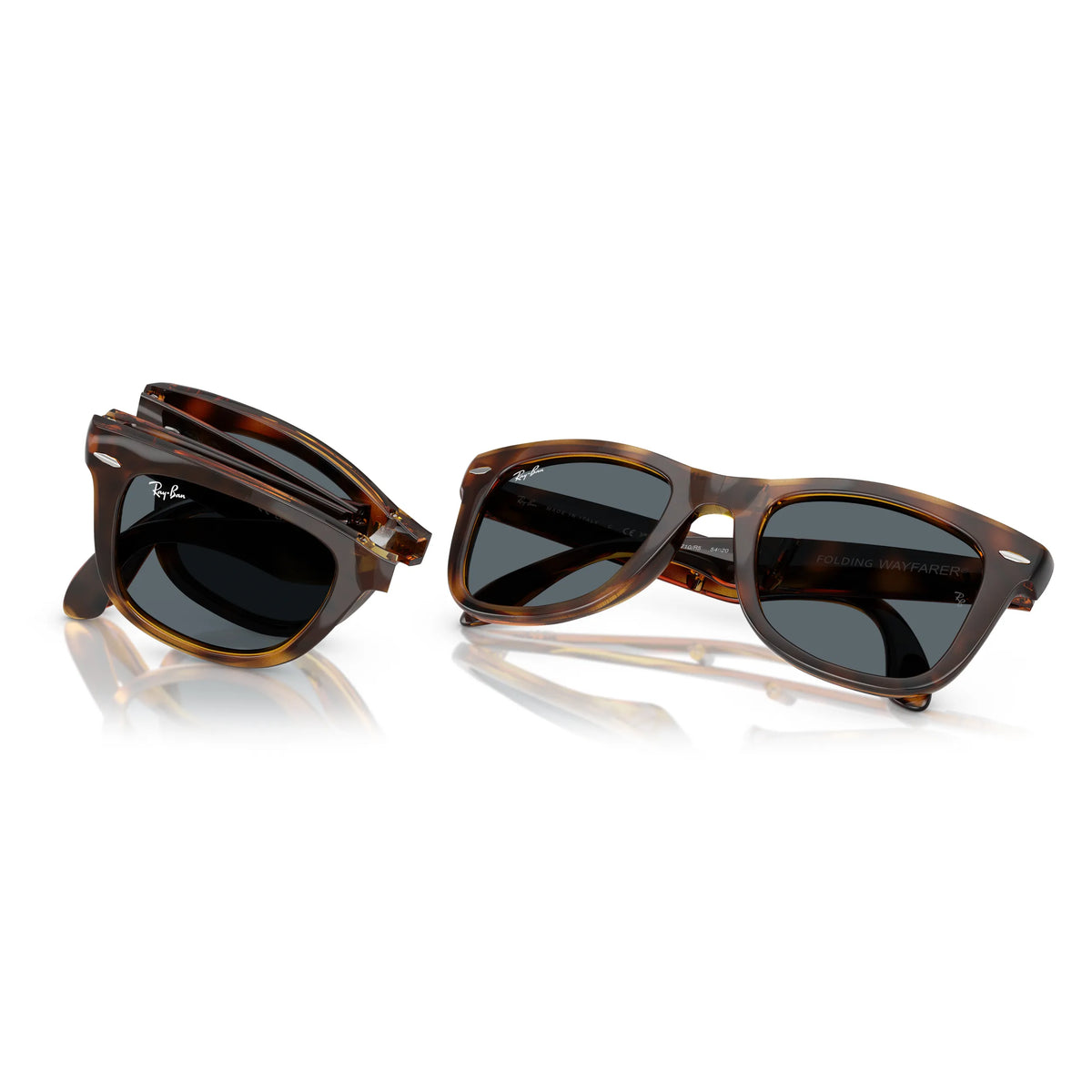 Lunettes de soleil Ray-Ban Folding Wayfarer RB4105 710/R5 Havane