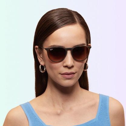 Lunettes de soleil Ray-Ban Erika RB4171 865/13 Havane-Marron