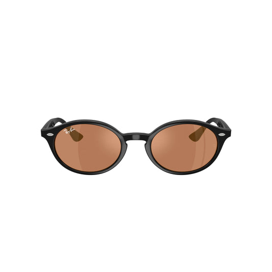 Lunettes de soleil Ray-Ban RB4315 Black Brown Gold Mirror ovales