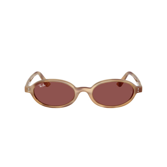 Lunettes de soleil ovales Ray-Ban RB4472 685675 Havane Violet