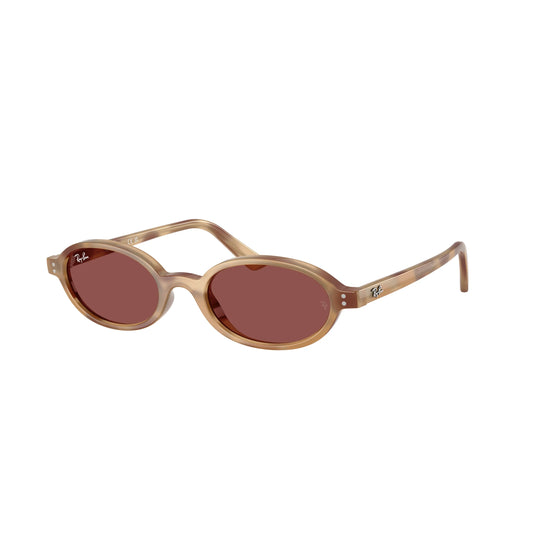 Lunettes de soleil ovales Ray-Ban RB4472 685675 Havane Violet