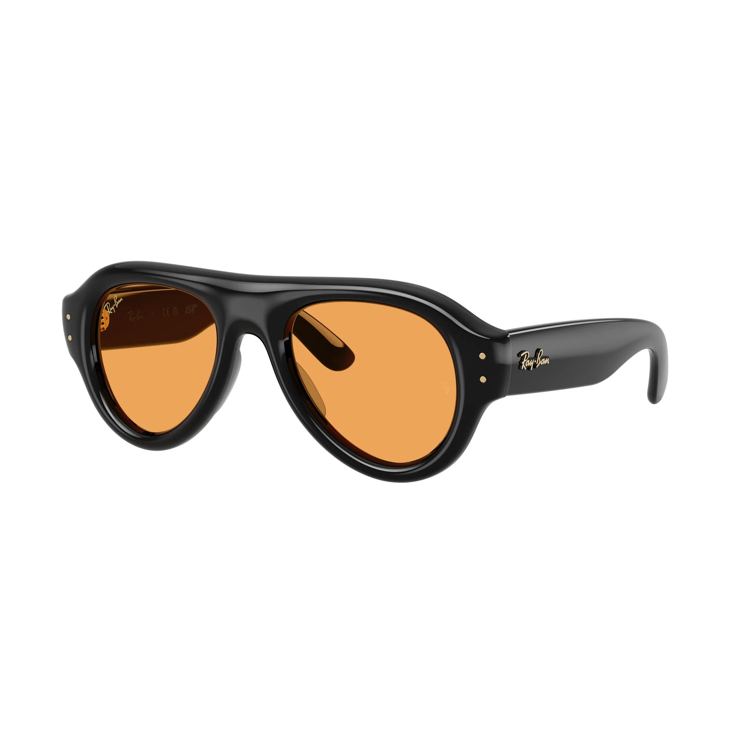 Occhiali da sole Ray-Ban A$AP Rocky Aviator Puffer RB4925 601/7 Black Orange aviator