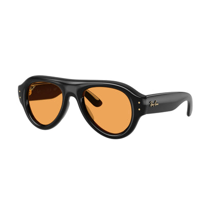 Occhiali da sole Ray-Ban A$AP Rocky Aviator Puffer RB4925 601/7 Black Orange aviator