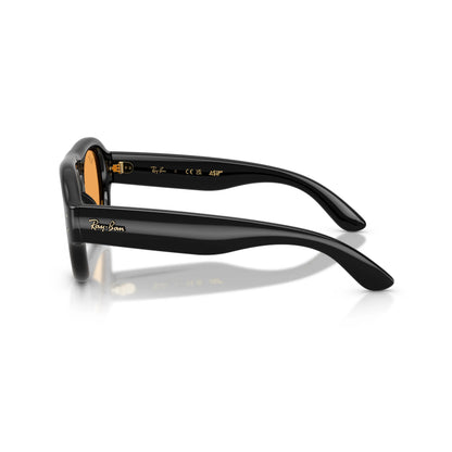 Occhiali da sole Ray-Ban A$AP Rocky Aviator Puffer RB4925 601/7 Black Orange aviator