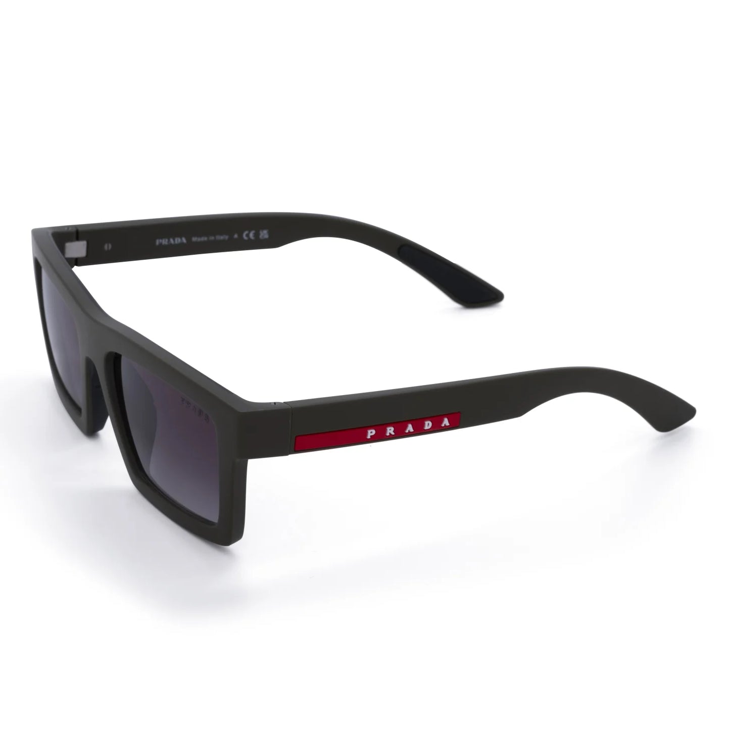 Occhiale da sole Prada Linea Rossa PS A07S 15X09U Green Matt - lato - Shop Ottica Mineo