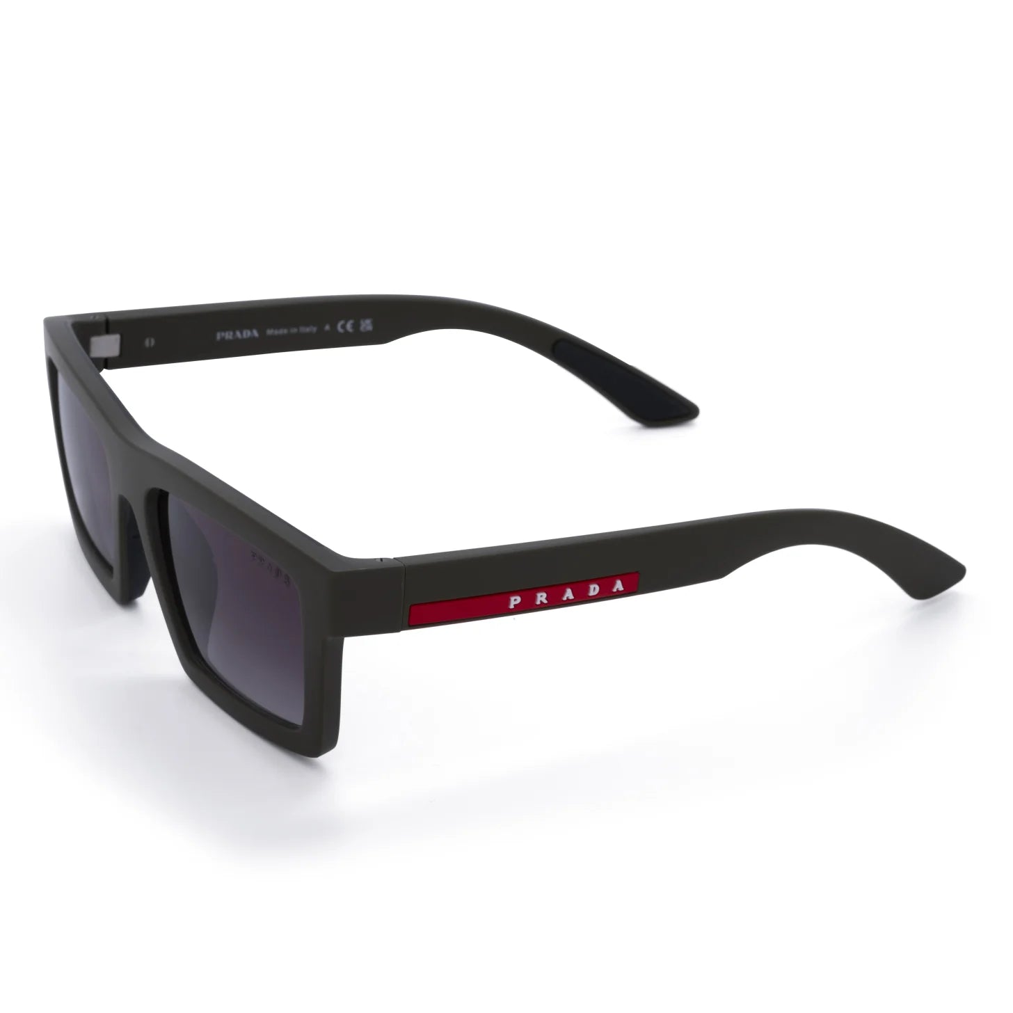 Occhiale da sole Prada Linea Rossa PS A07S 15X09U Green Matt - lato - Shop Ottica Mineo