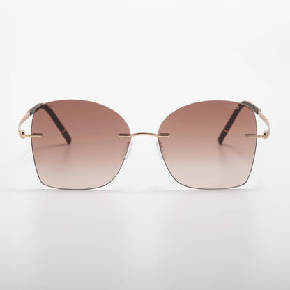 Occhiale da sole Silhouette Terranea 8193 75 3530 Rosegold / Darkbrown - Shop Ottica Mineo