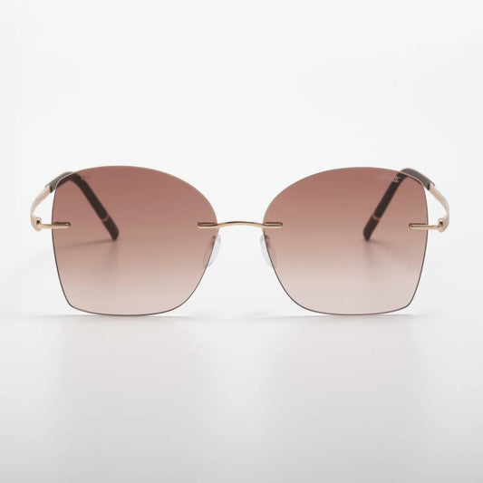 Occhiale da sole Silhouette Terranea 8193 75 3530 Rosegold / Darkbrown - Shop Ottica Mineo