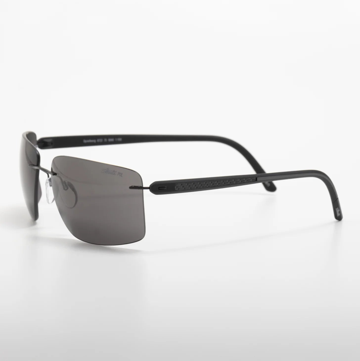 Occhiale da sole Silhouette Spielberg 8722 75 9040 Pure Black - lato - Shop Ottica Mineo