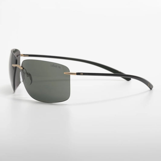 Occhiale da sole Silhoulette Cape Florida 8728 75 7630 Black / Pine Green - lato - Shop Ottica Mineo
