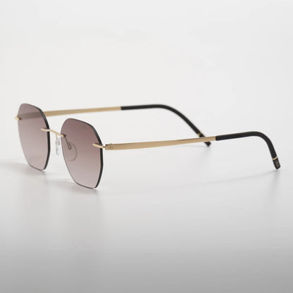 Occhiale da sole Silhouette Cabrillo 8748 75 7520 Gold / Darkbrown - lato - Shop Ottica Mineo