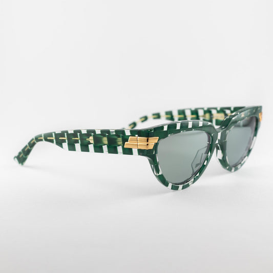 Occhiale da sole Bottega Veneta BV1035S 008 Green - lato - Shop Ottica Mineo