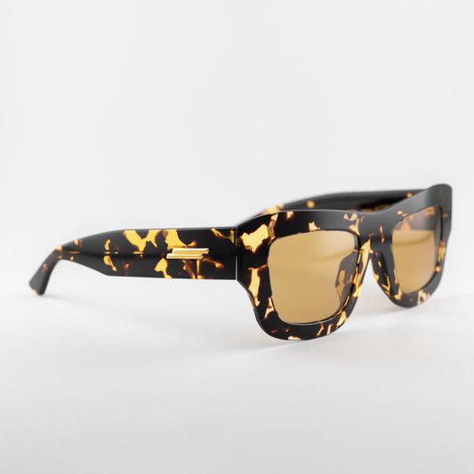Occhiale da sole Bottega Veneta BV1357S 003 Yellow - lato - Shop Ottica Mineo