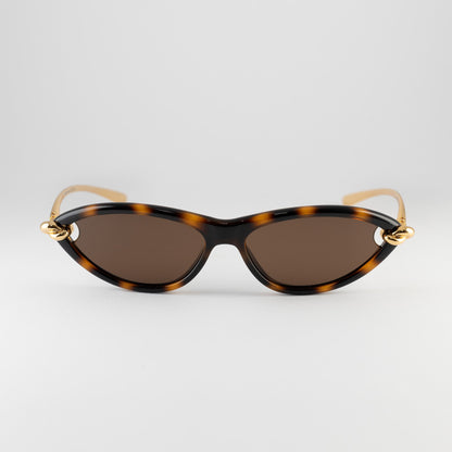 Occhiale da sole Bottega Veneta BV1390S 002 Havana cat eye