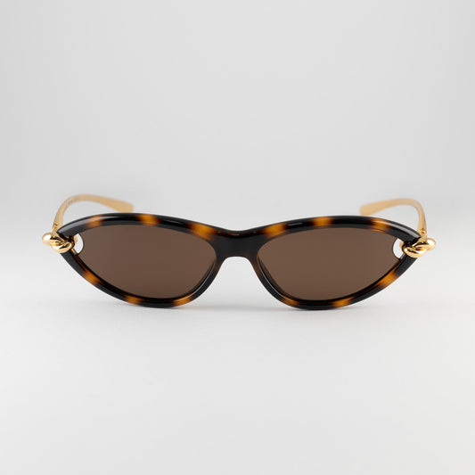 Lunettes de soleil Bottega Veneta BV1390S 002 Havane œil-de-chat