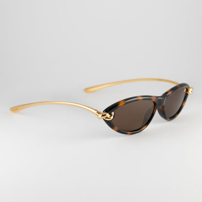 Occhiale da sole Bottega Veneta BV1390S 002 Havana cat eye