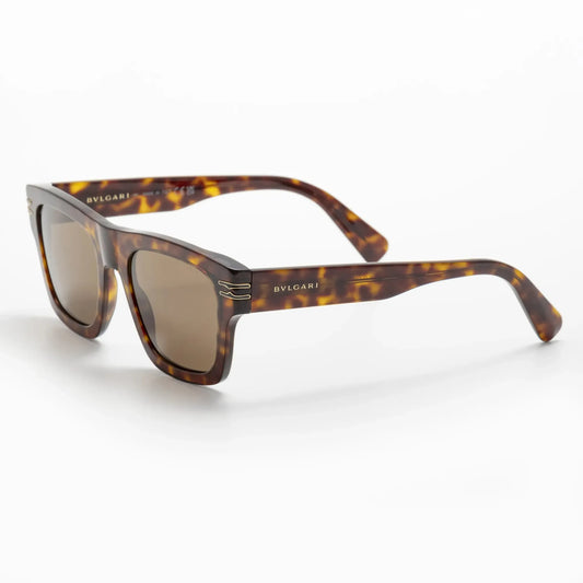 Occhiale da sole Bulgari BV40015I 52H Havana - lato - Shop Ottica Mineo
