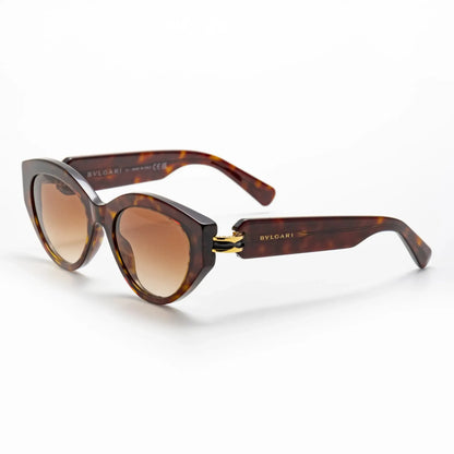 Occhiale da sole Bulgari BV40046I 52F Havana - lato - Shop Ottica Mineo