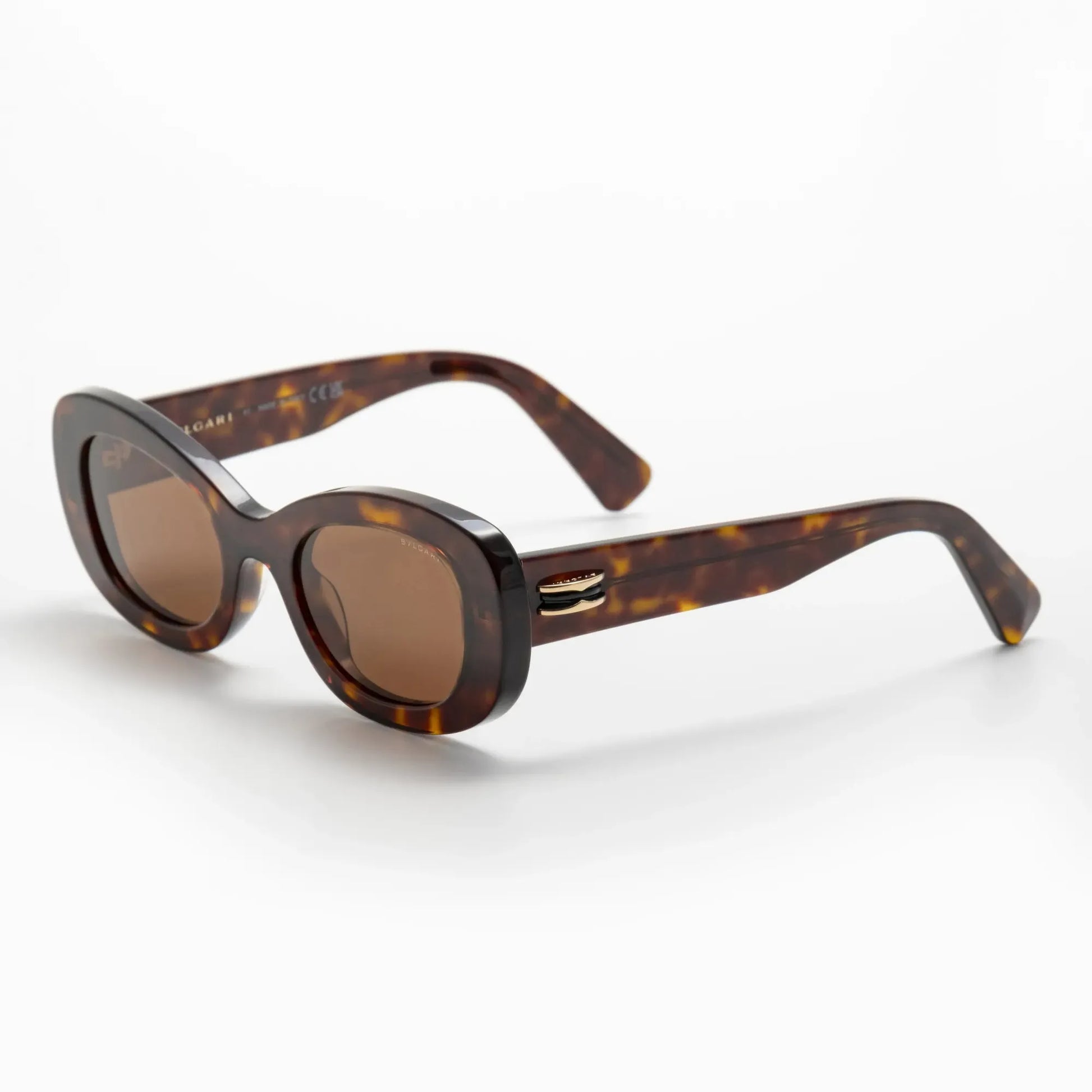 Occhiale da sole Bulgari BV40039I 52E Havana - lato - Shop Ottica Mineo