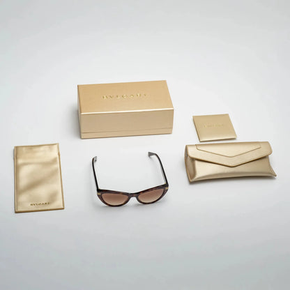 Occhiale da sole Bulgari BV40048I 52F Havana - lato - Shop Ottica Mineo