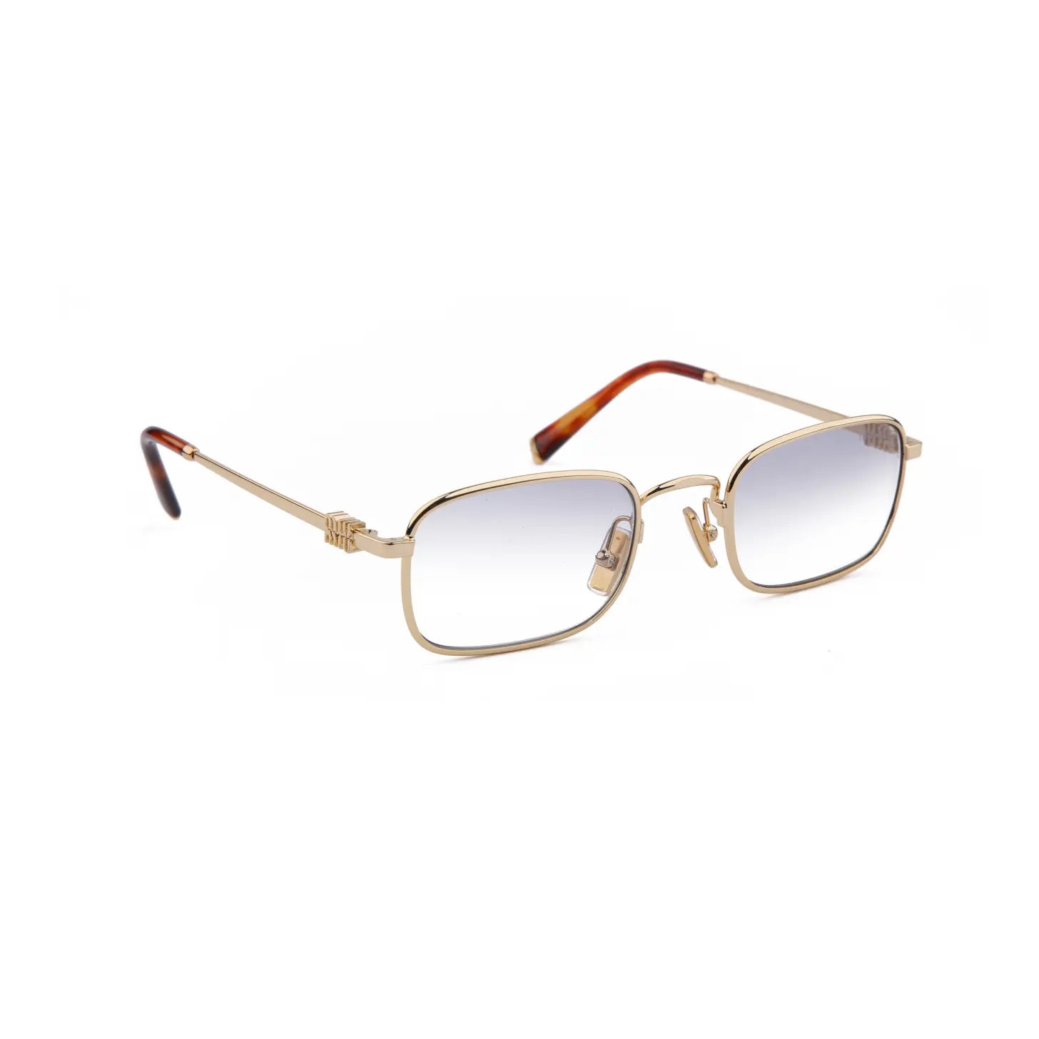 Occhiale da sole Miu Miu SMU A53 5AK04O Light Gold - lato - Shop Ottica Mineo