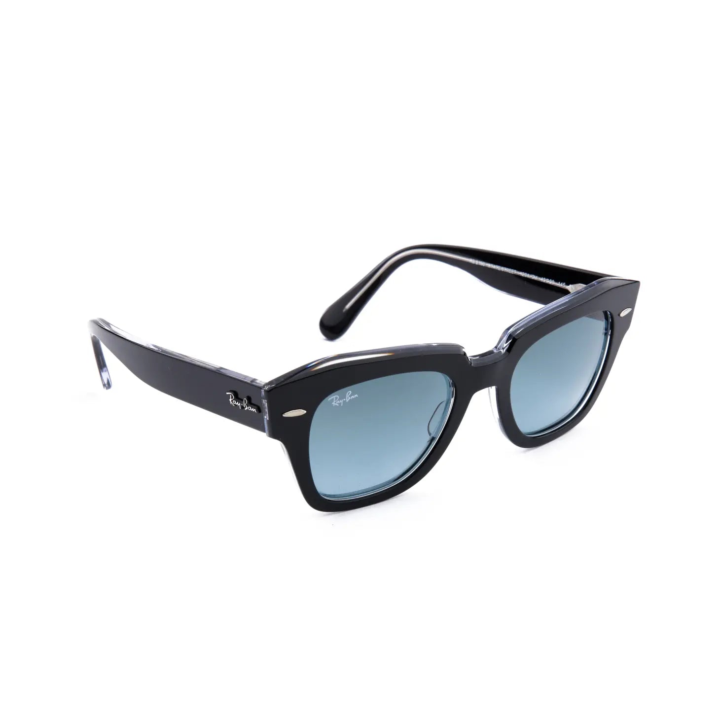 Occhiale da sole Ray-Ban State street RB2186 12943M Black on Transparent - lato - Shop Ottica Mineo