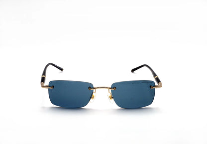 Occhiali da sole Montblanc MB0344S-006 Black Gold Green rettangolari