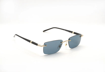 Occhiali da sole Montblanc MB0344S-006 Black Gold Green rettangolari