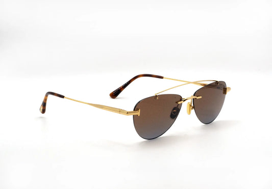 Lunettes de soleil Tom Ford Astor-02 FT1356 30F Or aviateur
