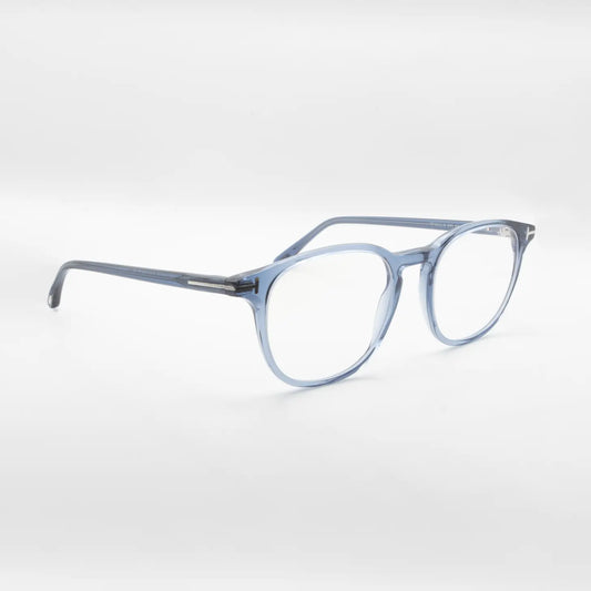Occhiale da vista Tom Ford FT5832-B 090 Blu trasparente - lato - Shop Ottica Mineo