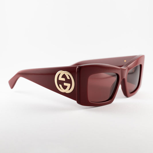 Occhiale da sole Gucci GG1842S 005 Burgundy - lato - Shop Ottica Mineo