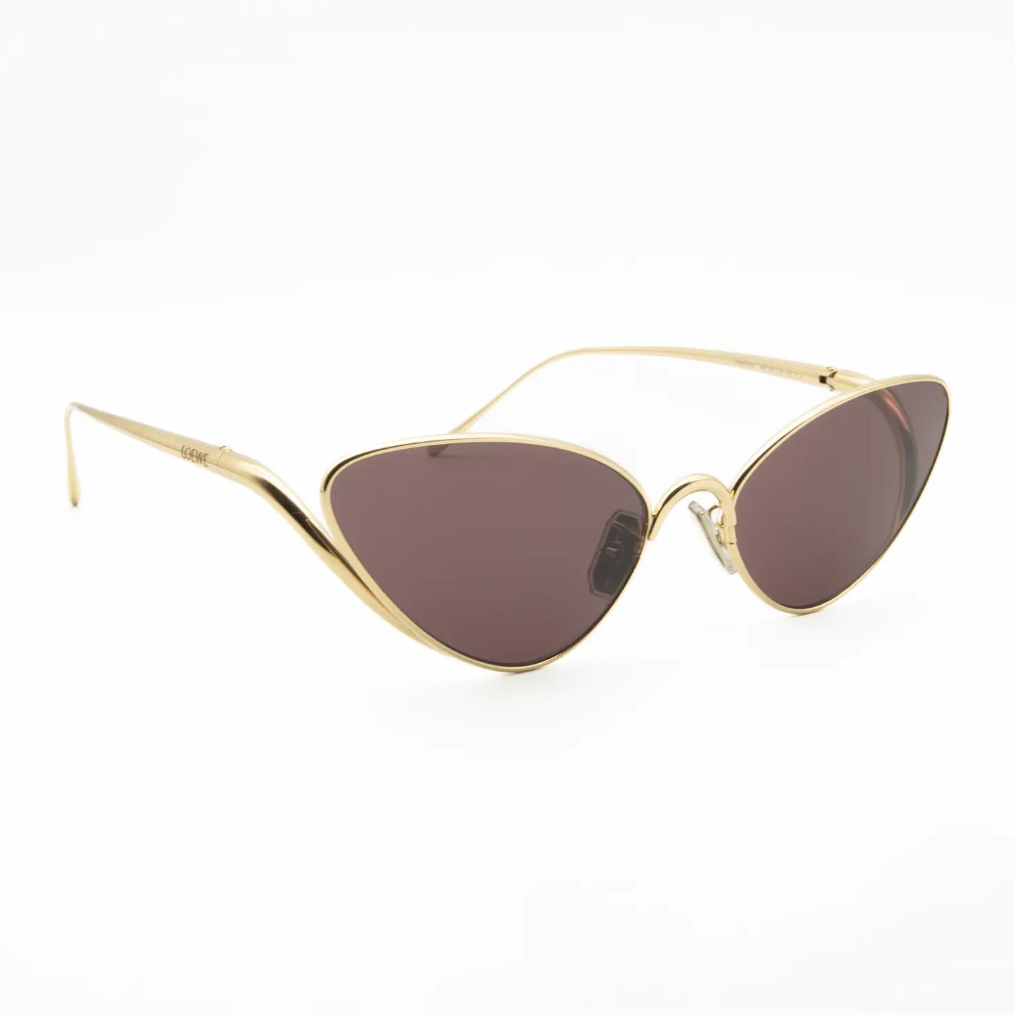 Occhiale da sole Loewe Signature LW40179U 30Y Oro/Viola - lato - Shop Ottica Mineo