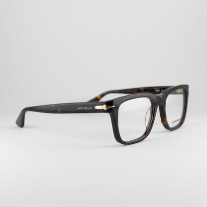 Occhiale da vista Montblanc MB0266O 002 Havana - lato - Shop Ottica Mineo