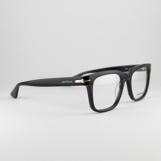 Occhiale da vista Montblanc MB0266O 005 Black - lato - Shop Ottica Mineo