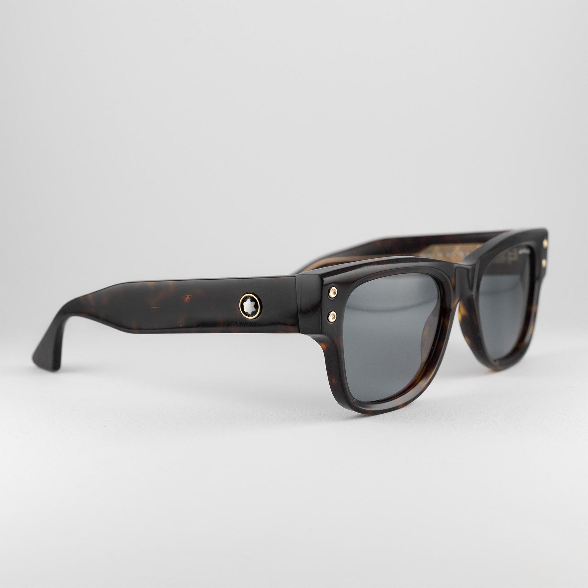 Occhiale da sole Montblanc MB0381S 002 Havana - lato - Shop Ottica Mineo