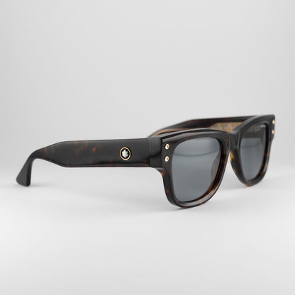 Occhiale da sole Montblanc MB0381S 002 Havana - lato - Shop Ottica Mineo