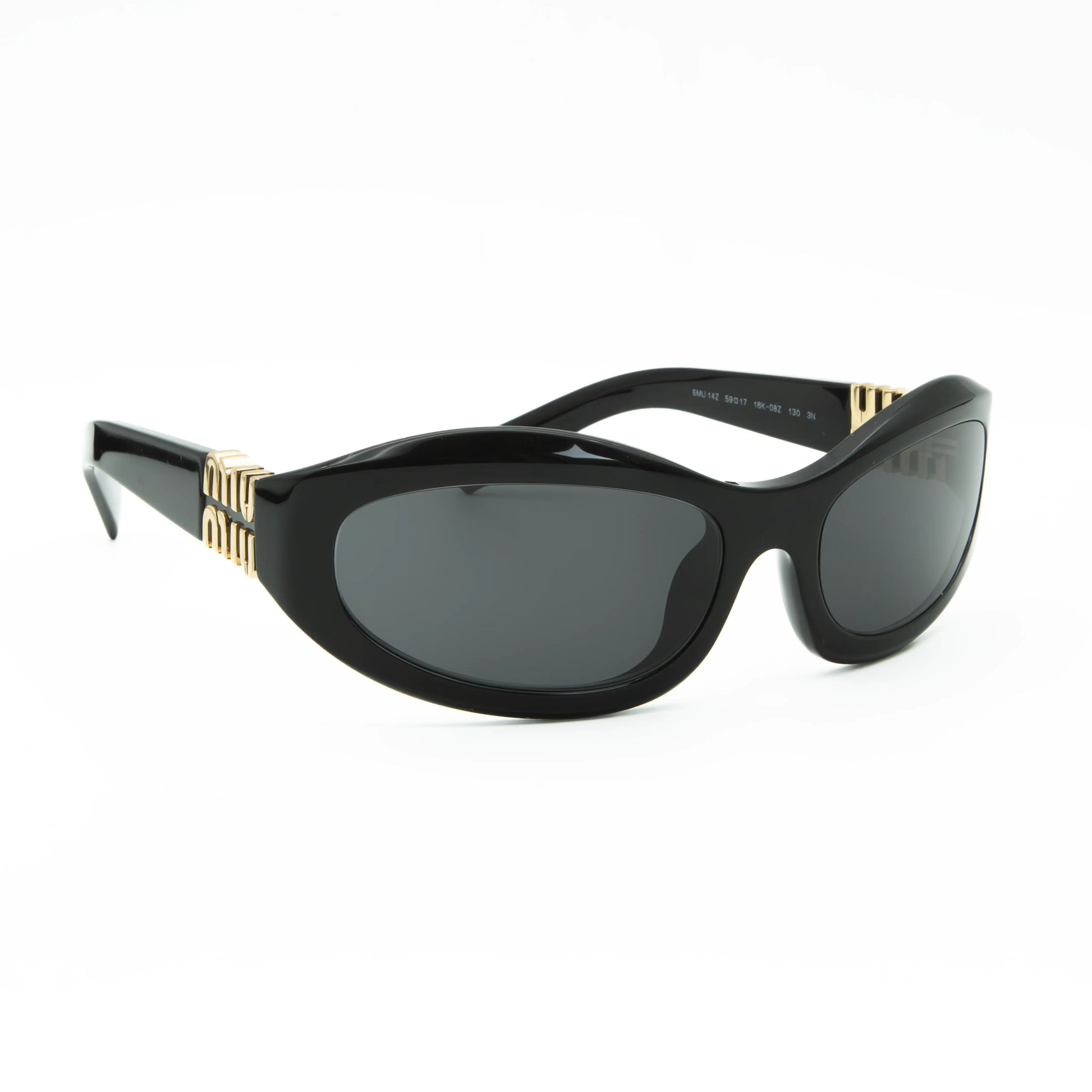 Occhiale da sole Miu Miu MU 14ZS 16K08Z Nero - lato - Shop Ottica Mineo