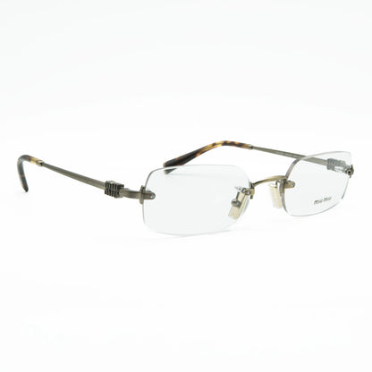 Occhiale da vista Miu Miu MU 50YV 26C1O1 Old Gold - lato - Shop Ottica Mineo
