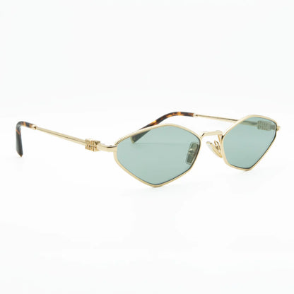 Occhiale da sole Miu Miu MU 56ZS ZVN50K Oro/ Grigio chiaro - lato - Shop Ottica Mineo