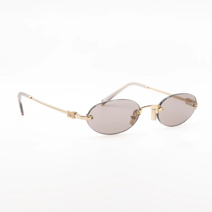 Occhiale da sole Miu Miu MU A54S 5AK20I Oro/Viola chiaro-Marrone - lato - Shop Ottica Mineo
